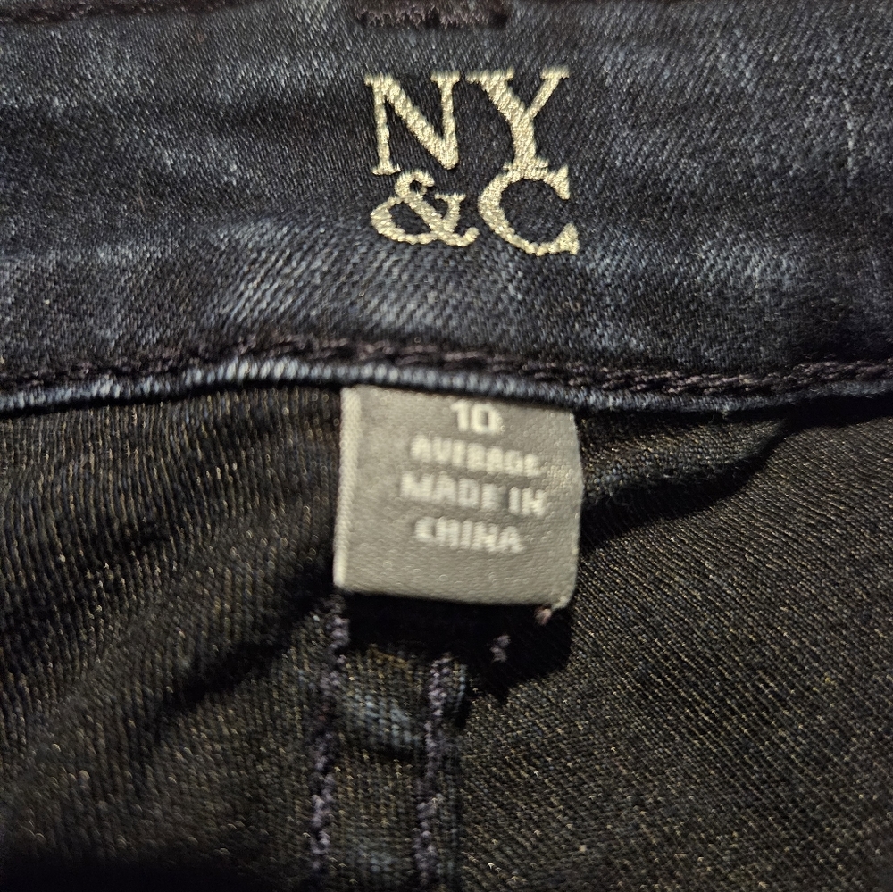NY & Co. Low Rise Flare Curvy Jeans - Size 10 - Picture 3 of 5